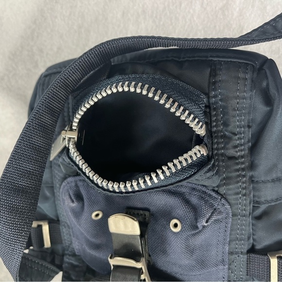 SACAI x Yoshida PORTER NAVY BLUE Mini Tote Bag w/ Crossbody Strap Japan - Picture 15 of 15